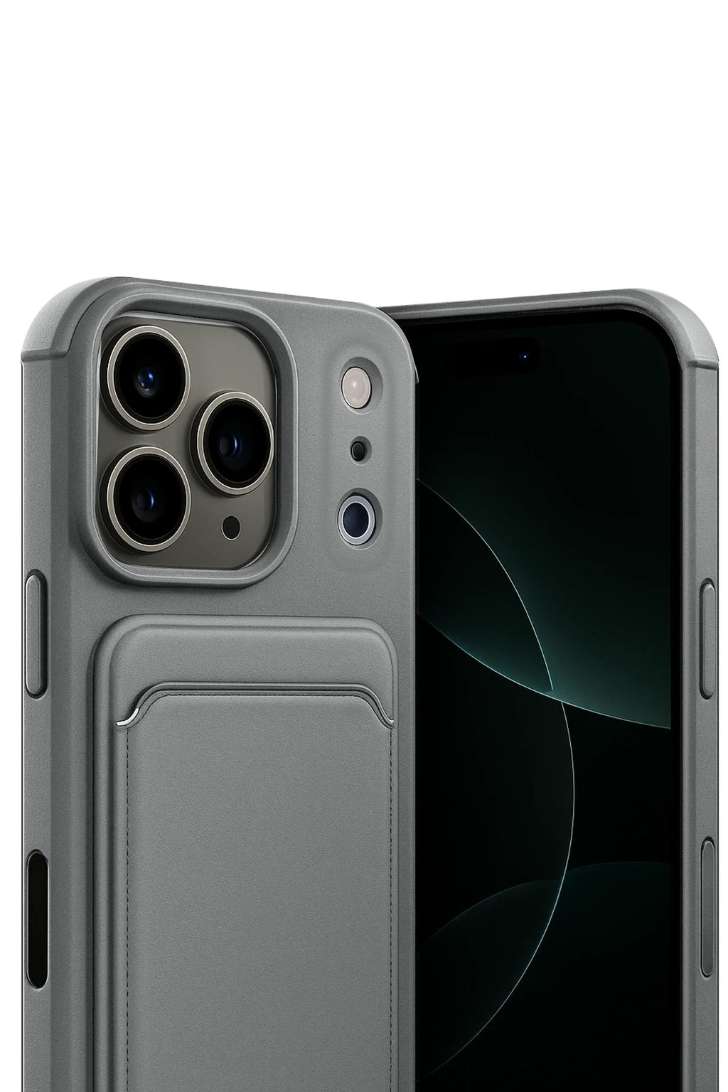 Mey İthalat® iPhone 17 Pro Max Kelvin Kartvizitli Silikon - Gri