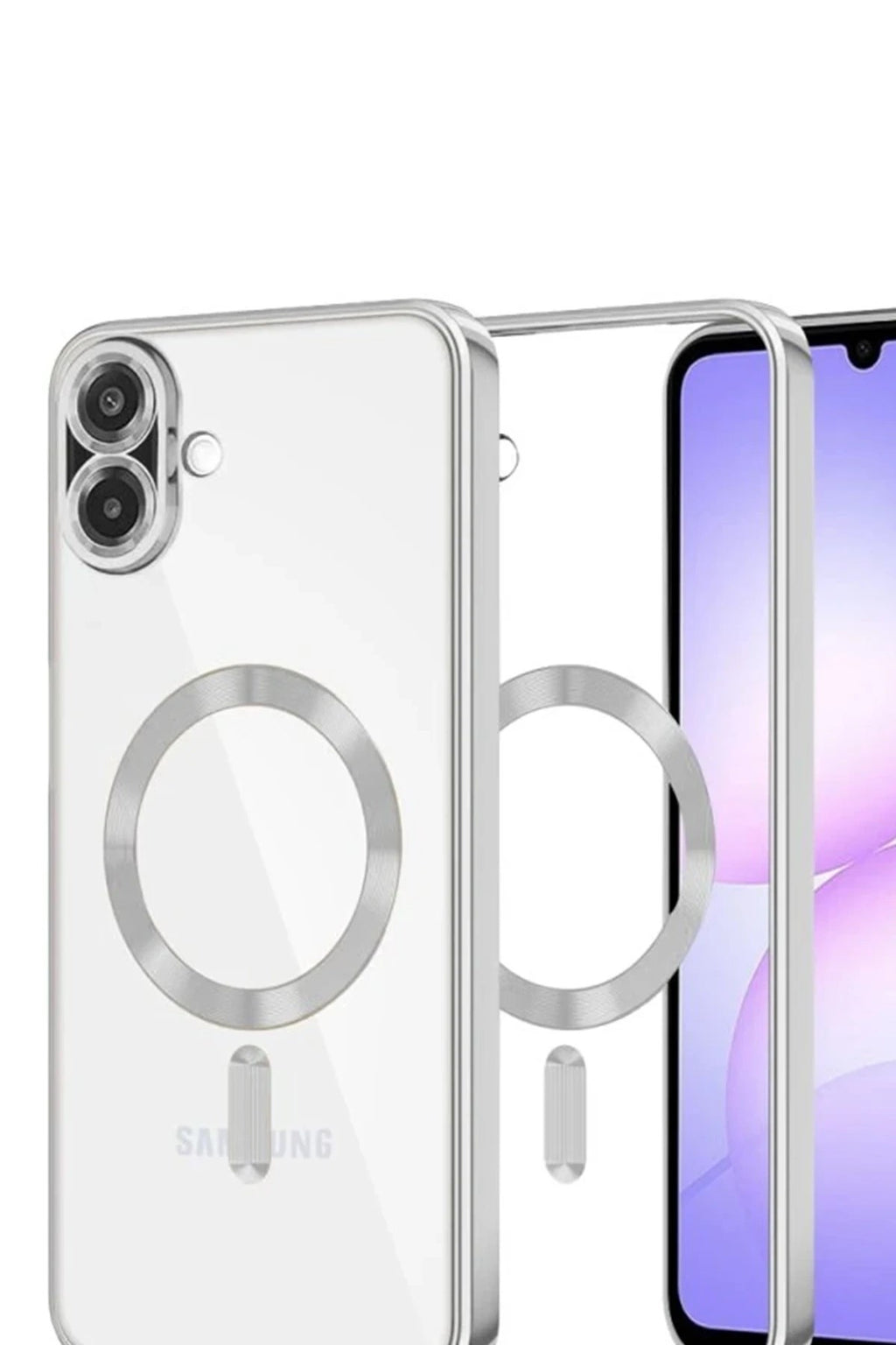 Mey İthalat® Samsung Galaxy A07 4G Kross Magneticsafe Kapak - Gümüş