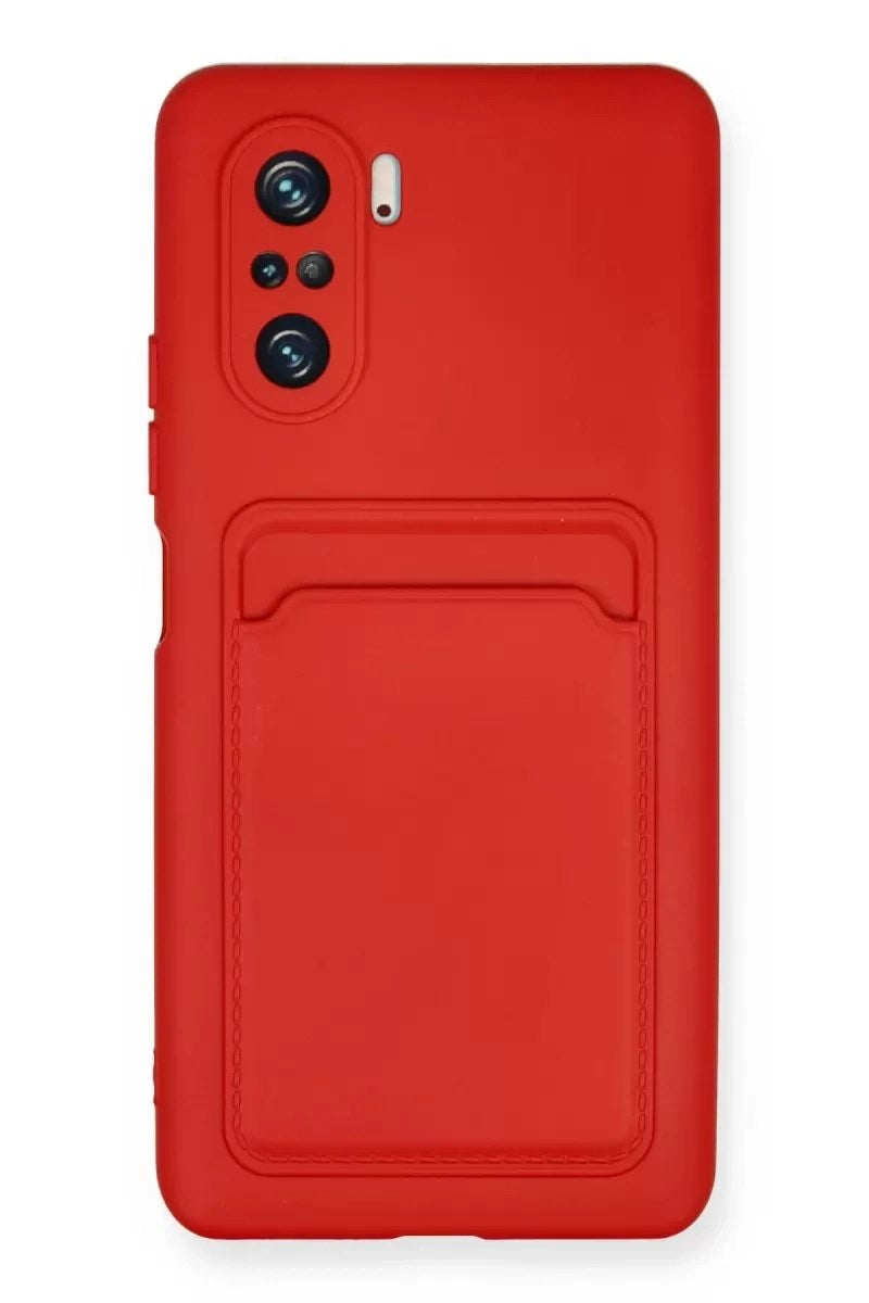 Mey İthalat® Mi 11i Kılıf Kelvin Kartvizitli Silikon - Kırmızı