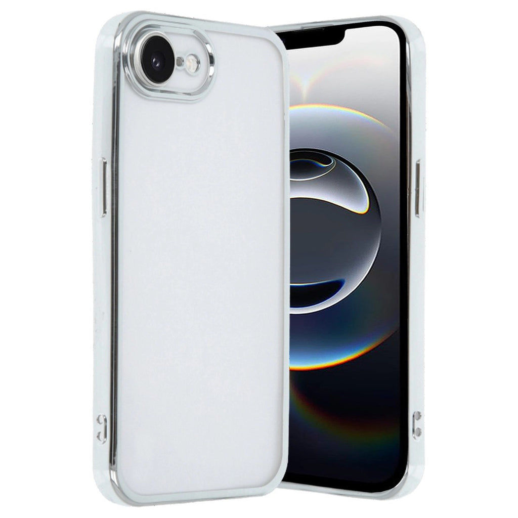 Mey İthalat® iPhone 16E Kılıf Lensli Silikon - Gümüş