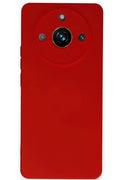 Mey İthalat® Realme 11 Pro Kılıf Nano içi Kadife Silikon - Kırmızı