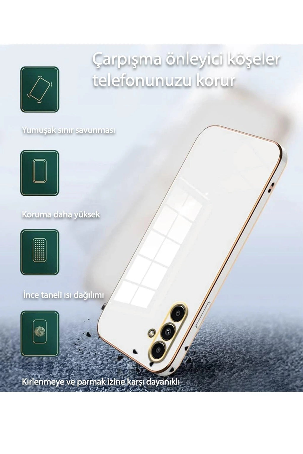 Mey İthalat® Samsung Galaxy A25 5G Kılıf Volet Silikon - Siyah