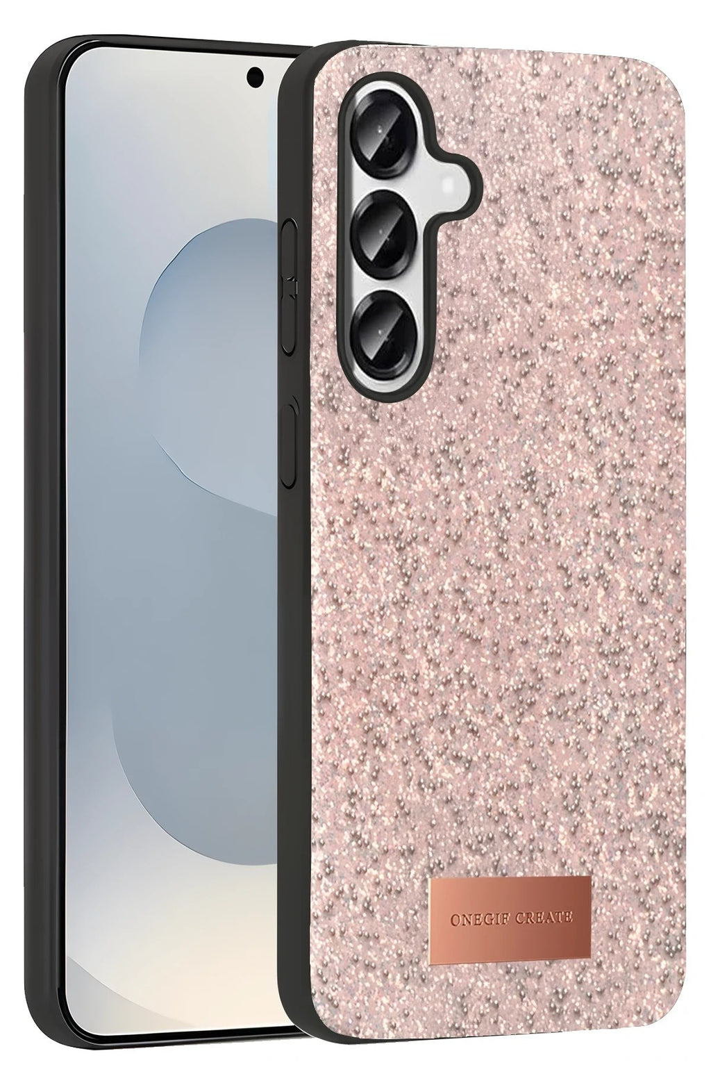 Mey İthalat® Samsung Galaxy S25 Plus Bright Simli Kapak - Pembe
