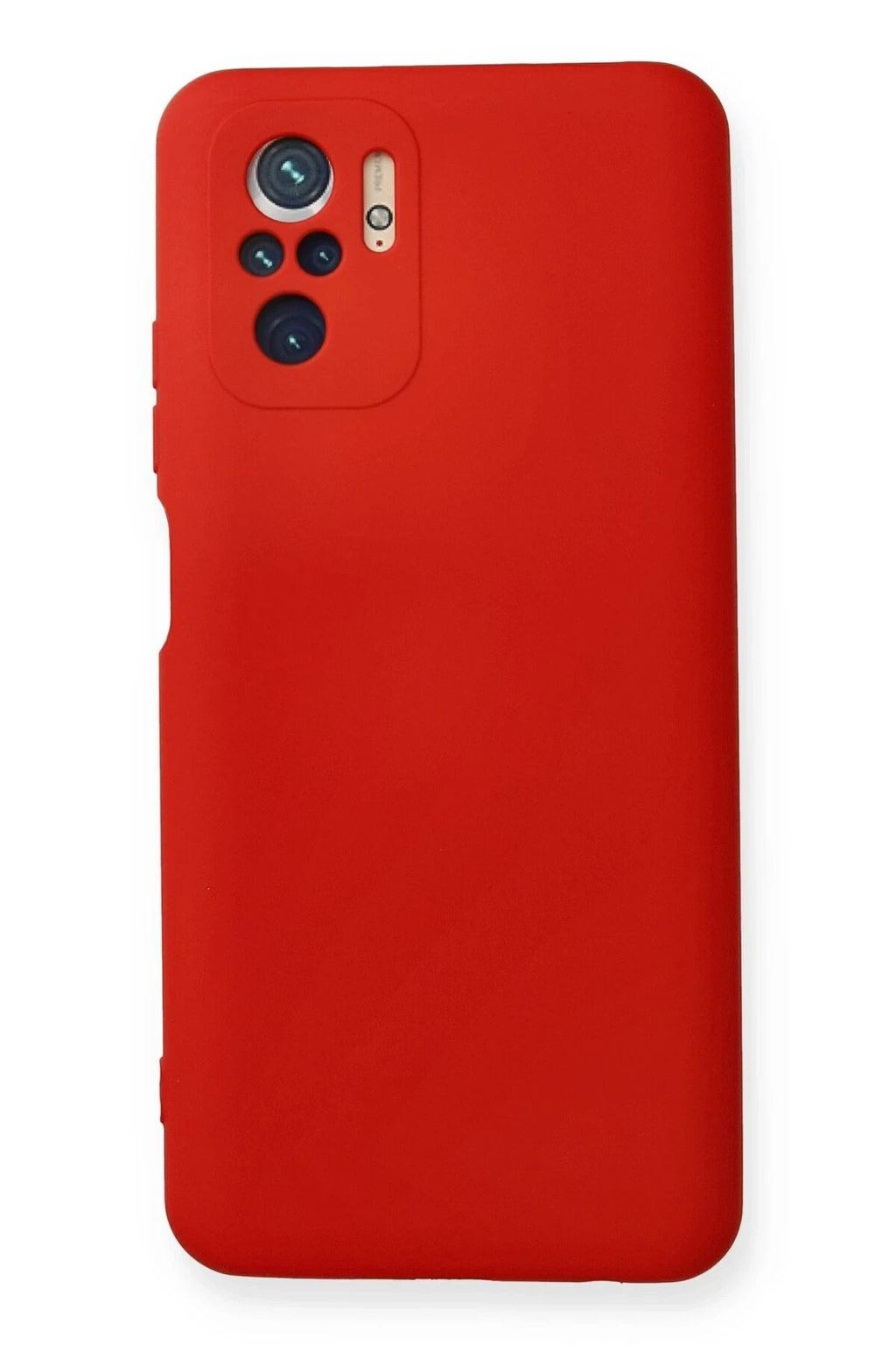 Mey İthalat® Redmi Note 10 Kılıf Nano içi Kadife Silikon - Kırmızı
