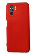 Mey İthalat® Redmi Note 10 Kılıf Nano içi Kadife Silikon - Kırmızı