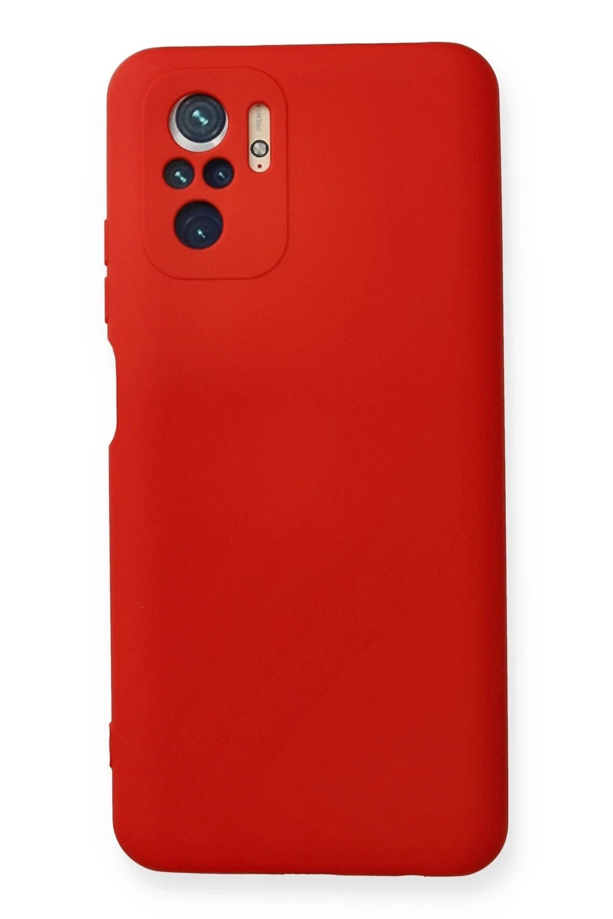 Mey İthalat® Redmi Note 10 Kılıf Nano içi Kadife Silikon - Kırmızı