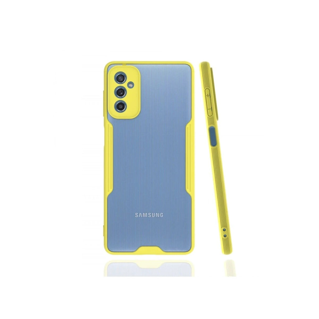 Mey İthalat® Samsung Galaxy M52 5G Kılıf Platin Silikon - Sarı