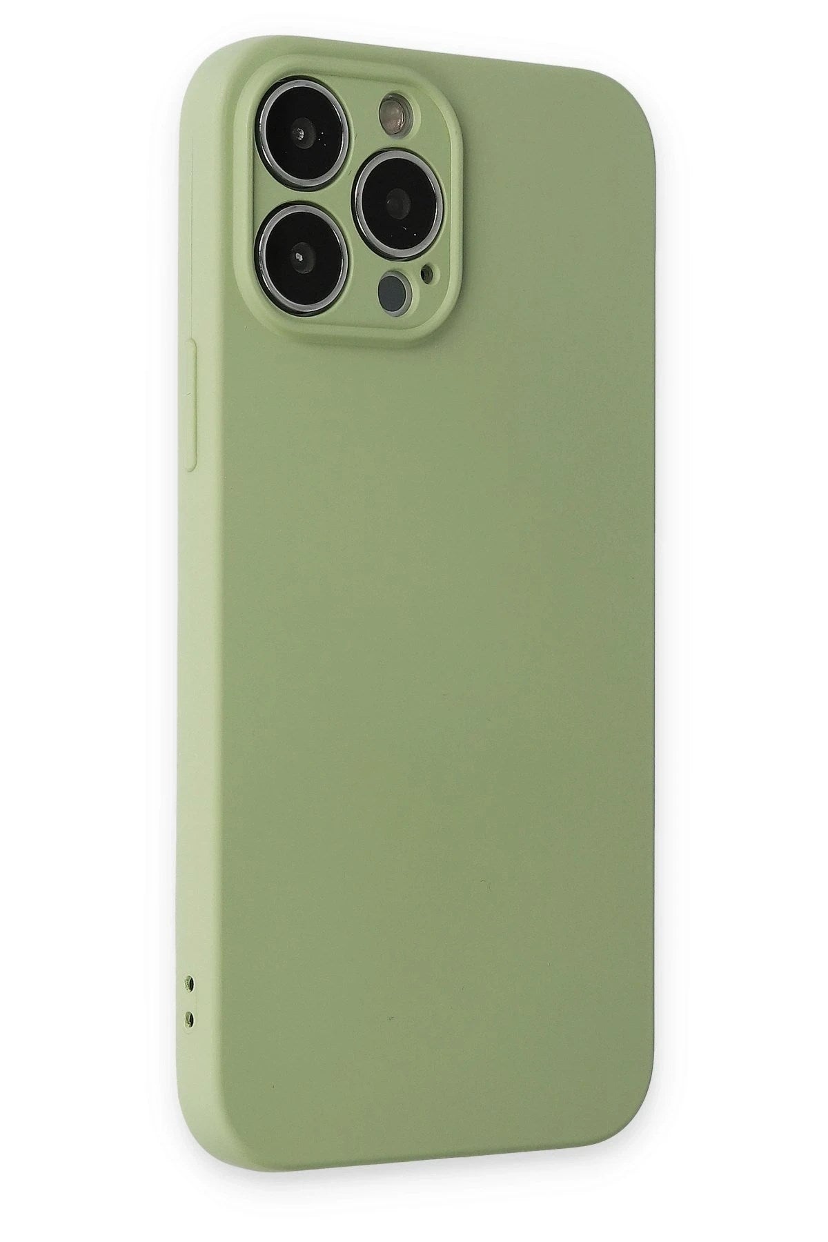 Mey İthalat® iPhone 13 Pro Kılıf Nano içi Kadife Silikon - Yeşil