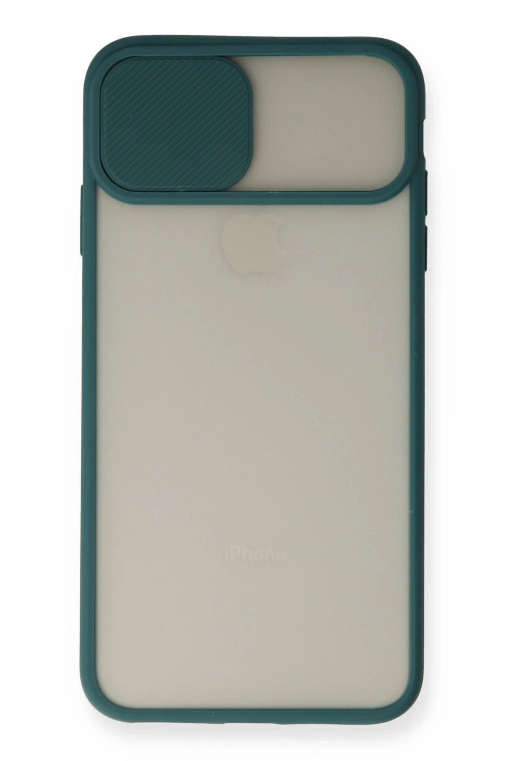 Mey İthalat® iPhone X Kılıf Palm Buzlu Kamera Sürgülü Silikon - Yeşil