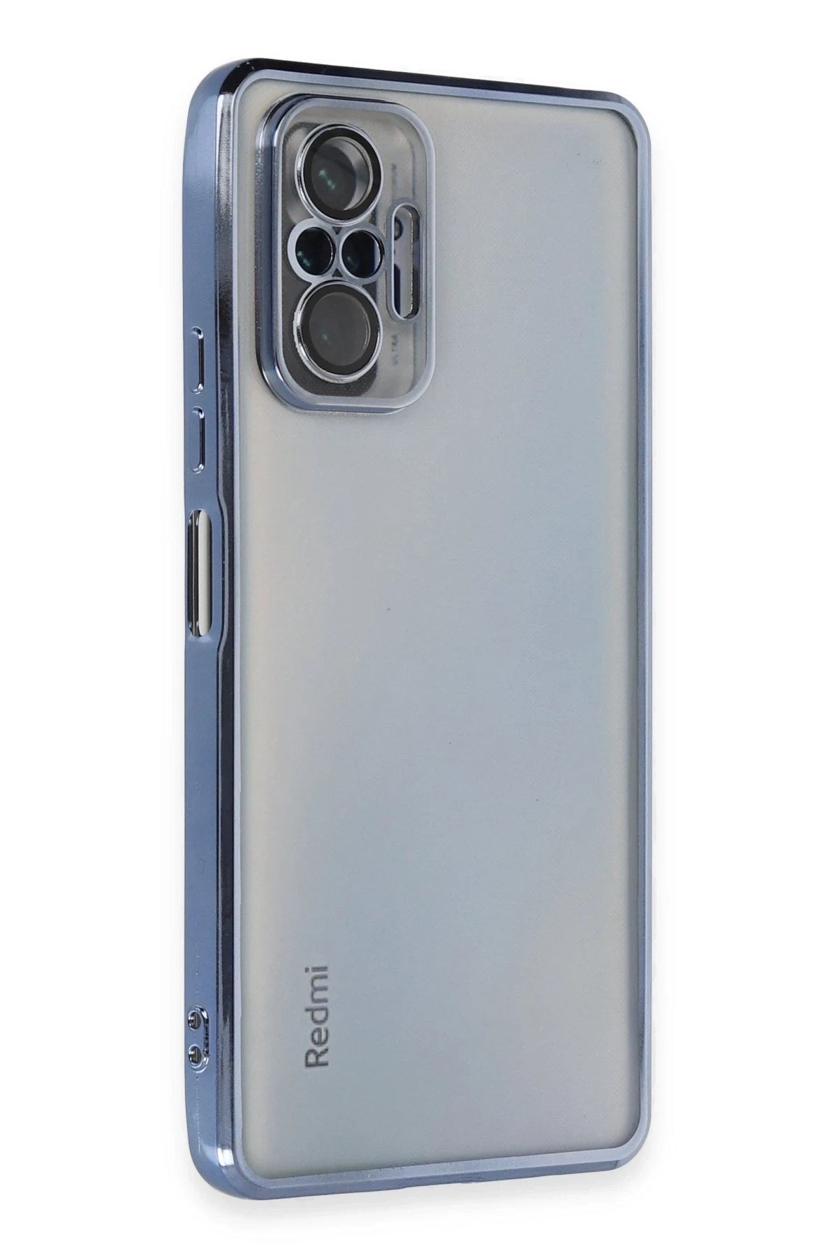 Mey İthalat® Redmi Note 10 Pro Kılıf Lensli Silikon - Açık Mavi