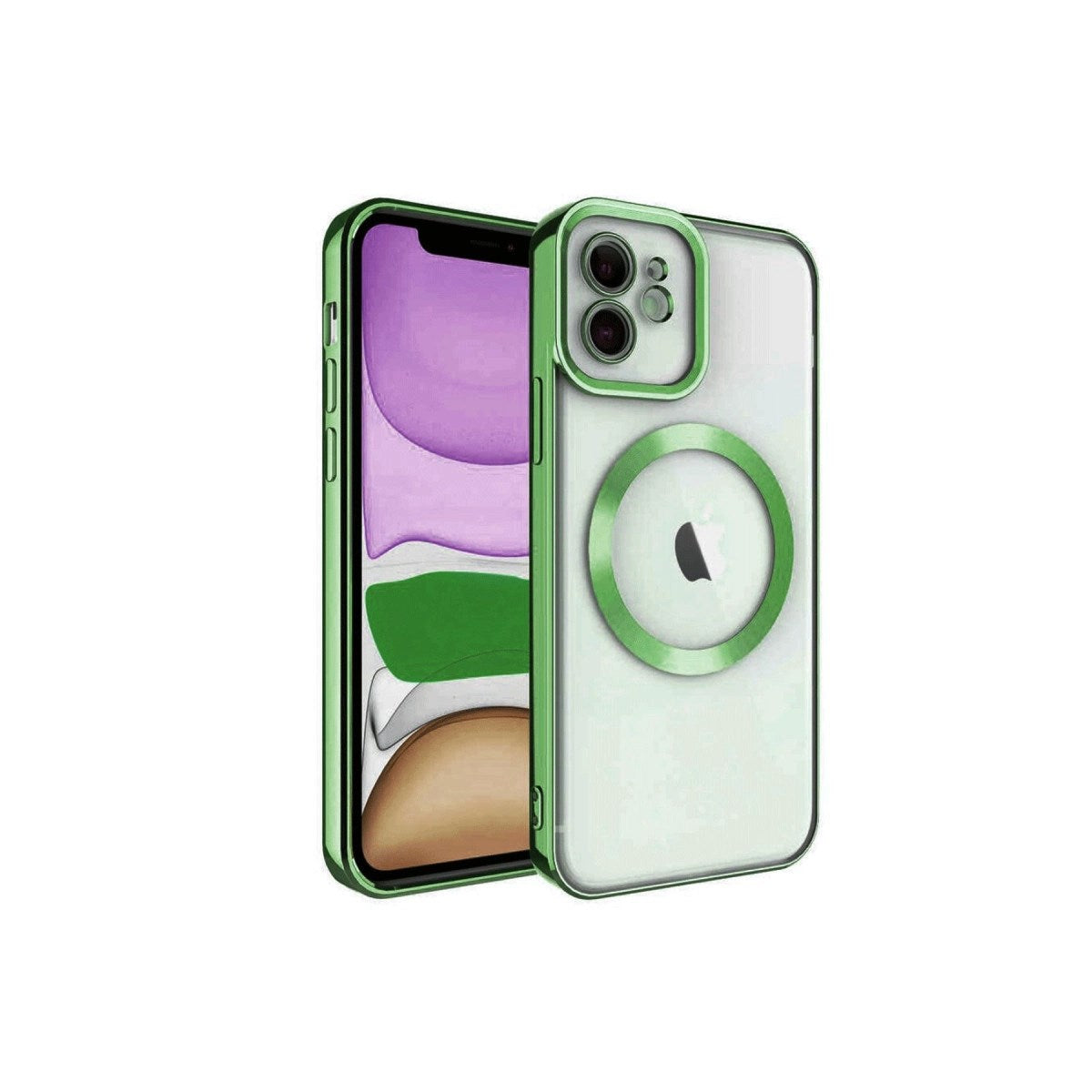 Mey İthalat® iPhone 11 Kılıf Kross Magneticsafe Kapak - Koyu Yeşil