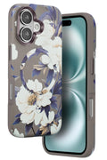 Mey İthalat® iPhone 16 Flower Series Magsafe Kapak - Gri