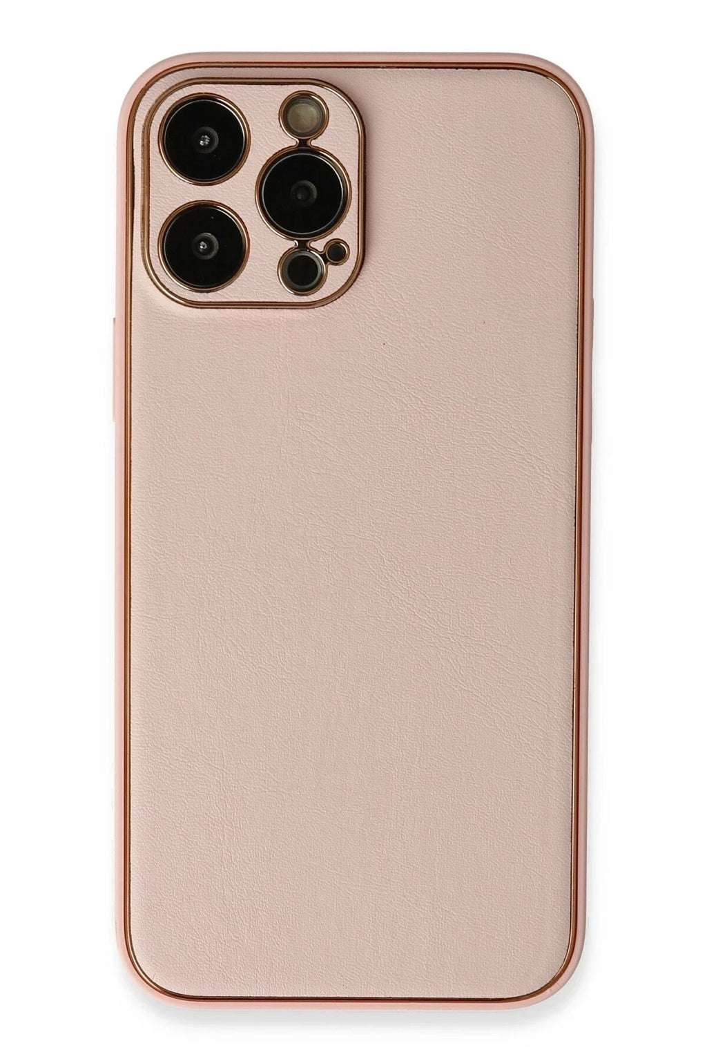 Mey İthalat® iPhone 13 Pro Kılıf Coco Deri Silikon Kapak - Pembe
