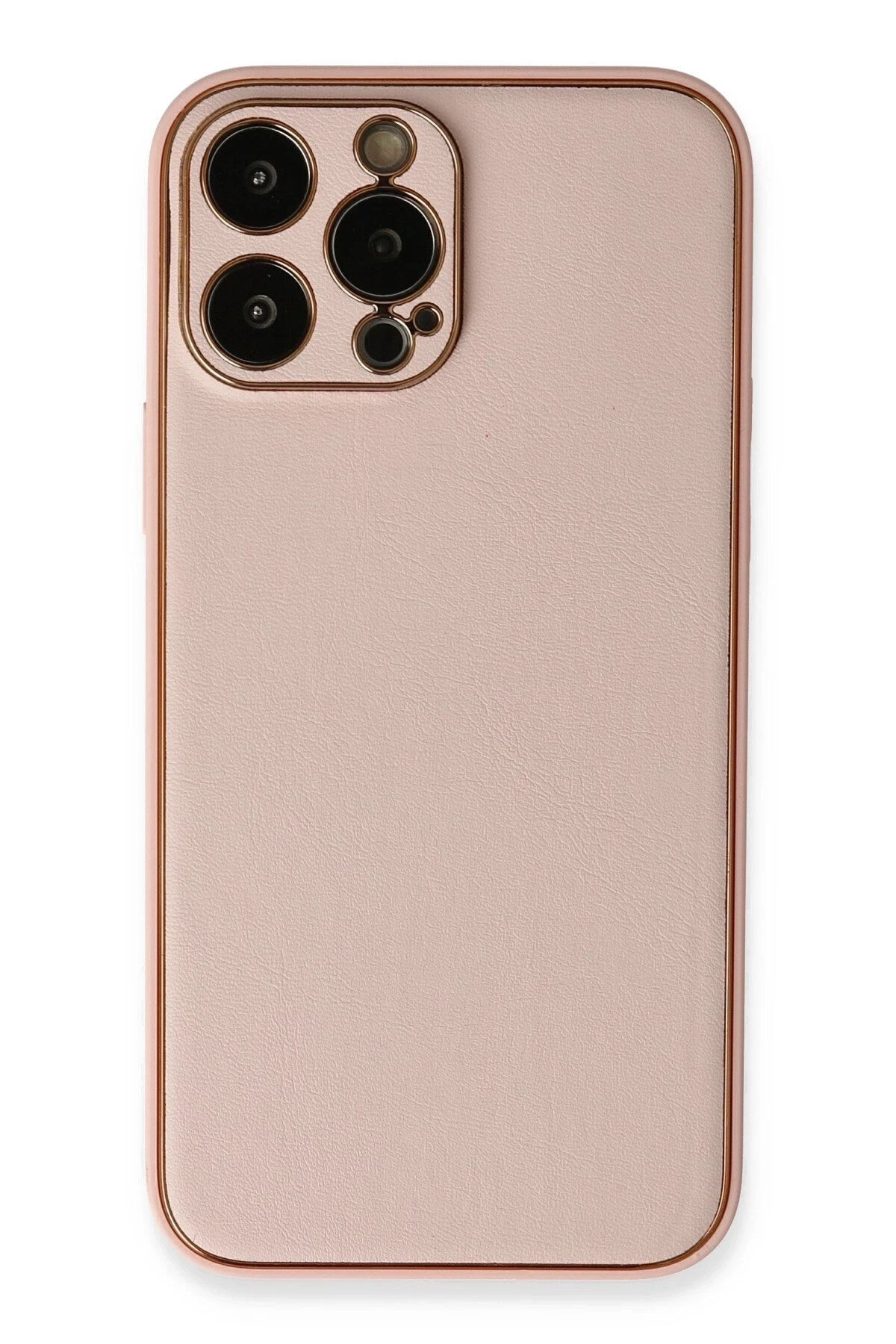 Mey İthalat® iPhone 13 Pro Kılıf Coco Deri Silikon Kapak - Pembe