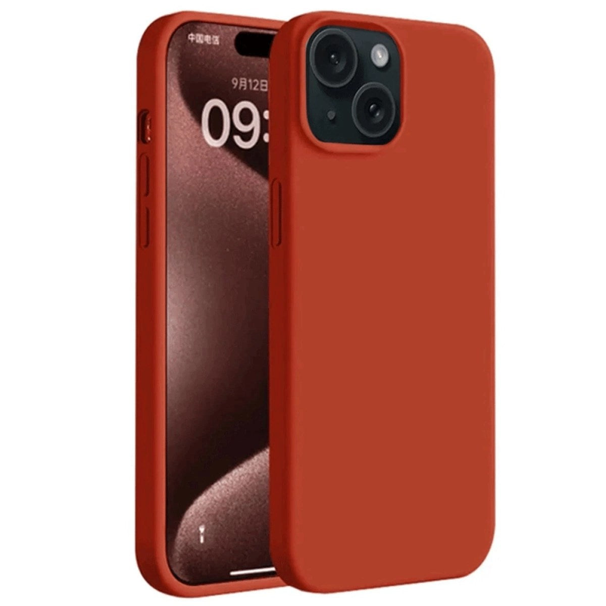 Mey İthalat® iPhone 15 Plus Kılıf First Silikon - Kırmızı