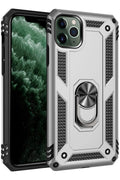 Mey İthalat® iPhone 11 Pro Kılıf Sofya Yüzüklü Silikon Kapak - Gümüş