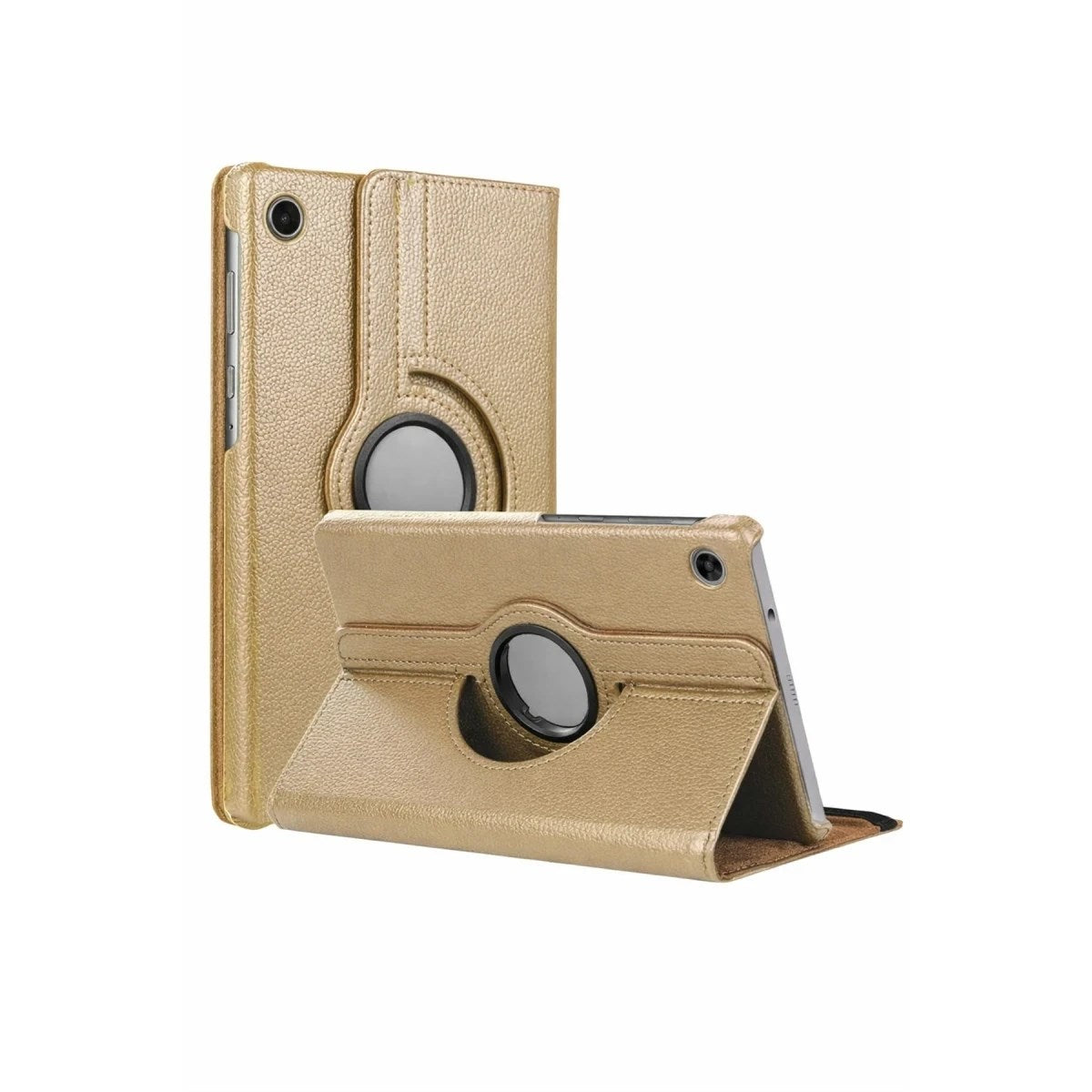 Mey İthalat® Samsung Galaxy Tab A11 360 Tablet Deri Kılıf - Gold