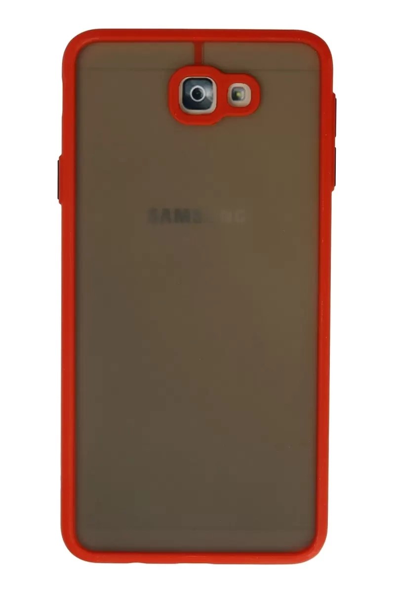 Mey İthalat® Samsung Galaxy J7 Prime Kılıf Montreal Silikon Kapak - Kırmızı