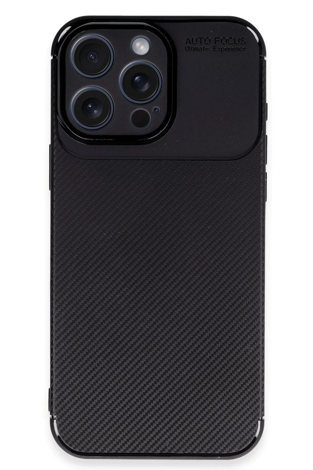 Mey İthalat® iPhone 16 Pro Kılıf Auto Focus Karbon Kapak - Siyah