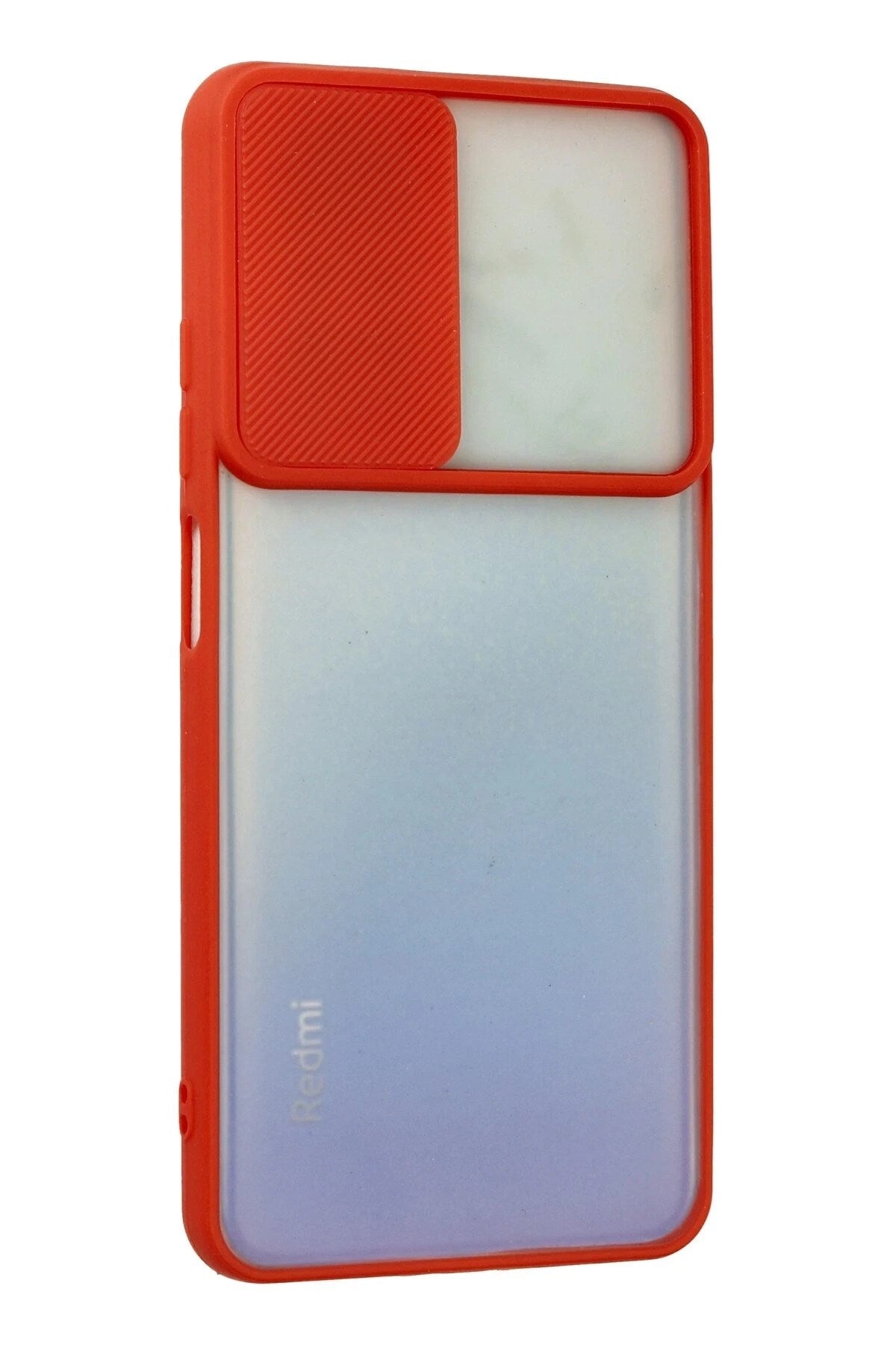 Mey İthalat® Redmi Note 11 Kılıf Palm Buzlu Kamera Sürgülü Silikon - Kırmızı