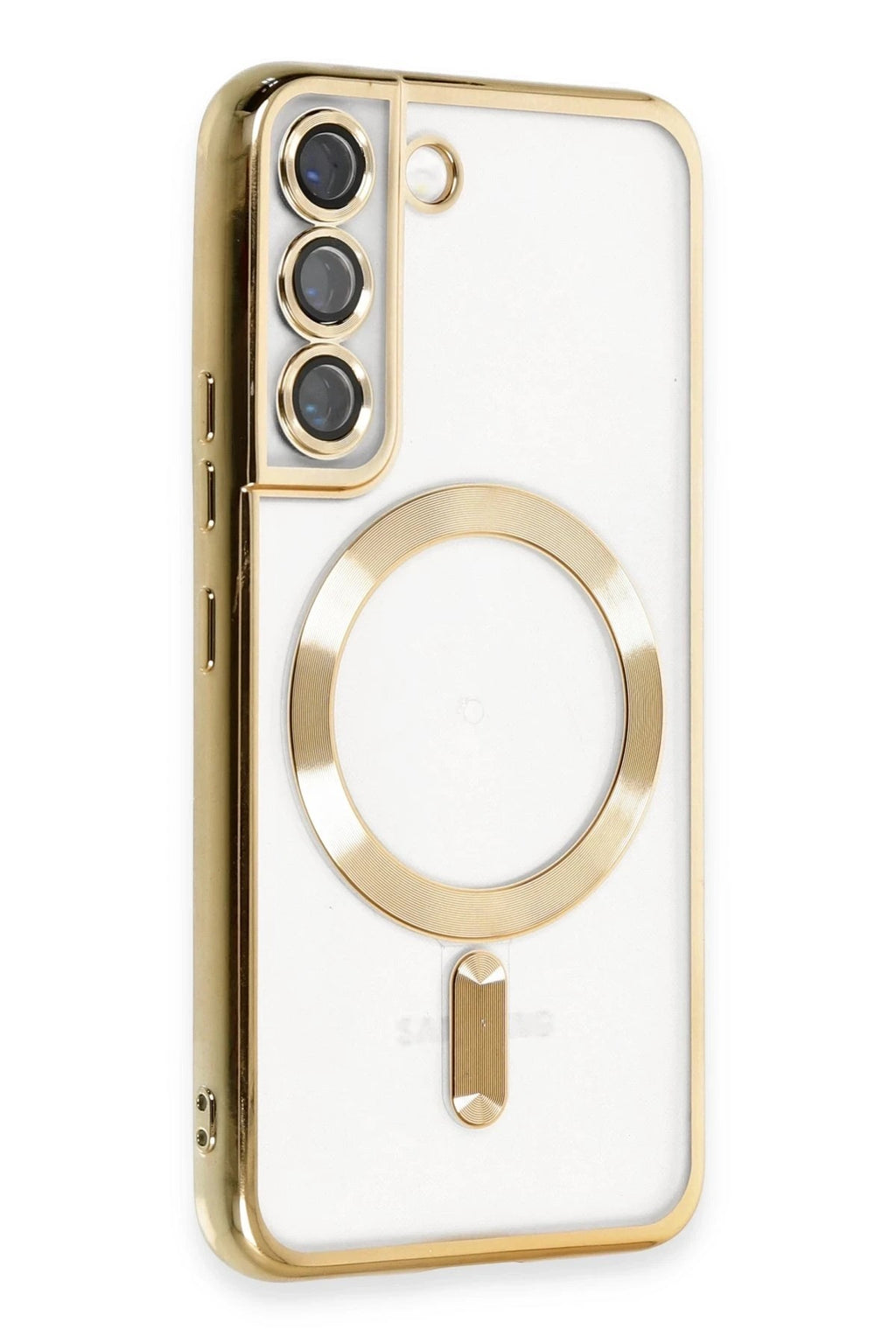 Mey İthalat® Samsung Galaxy S22 Kılıf Kross Magneticsafe Kapak - Gold