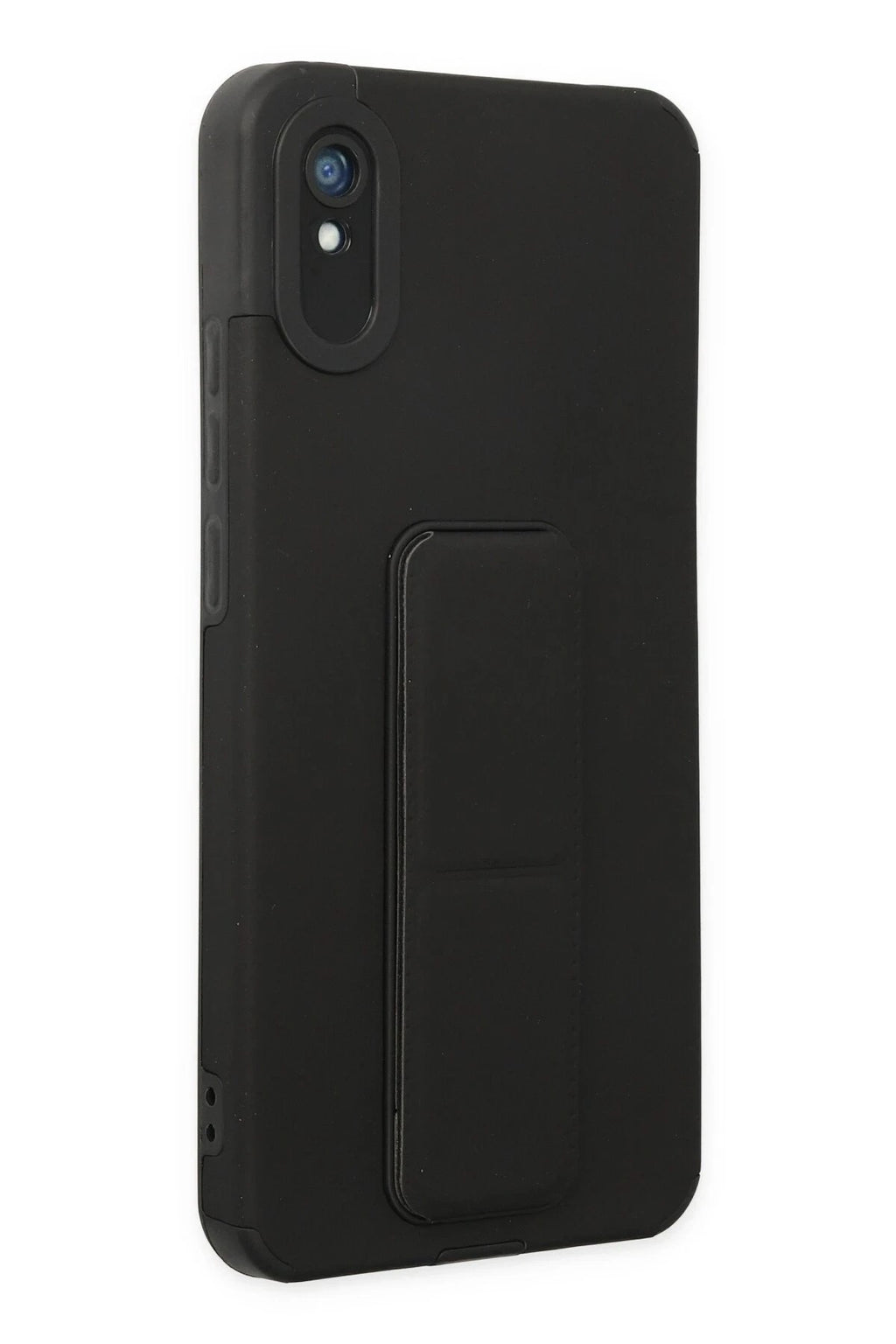 Mey İthalat® Redmi 9A Kılıf Mega Standlı Silikon - Siyah