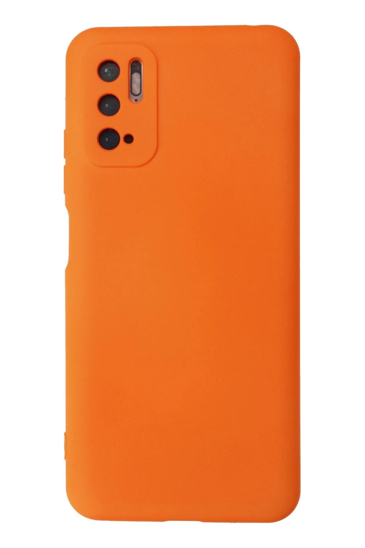 Mey İthalat® Redmi Note 10 5G Kılıf Nano içi Kadife Silikon - Turuncu