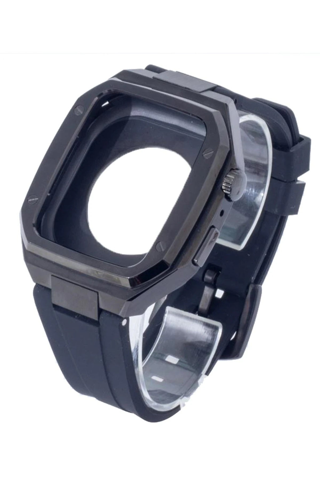 Mey İthalat® Watch 45mm KR402 Metal Kasa Silikon Kordon - Siyah