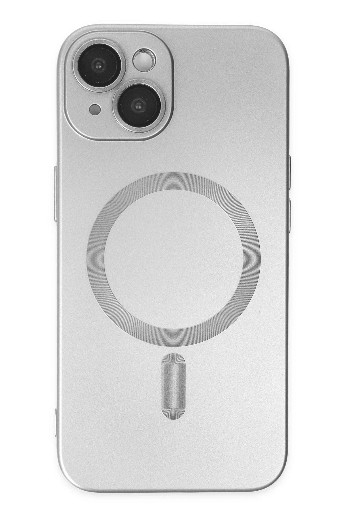 Mey İthalat® iPhone 14 Plus Kılıf Moshi Lens Magneticsafe Silikon - Gümüş
