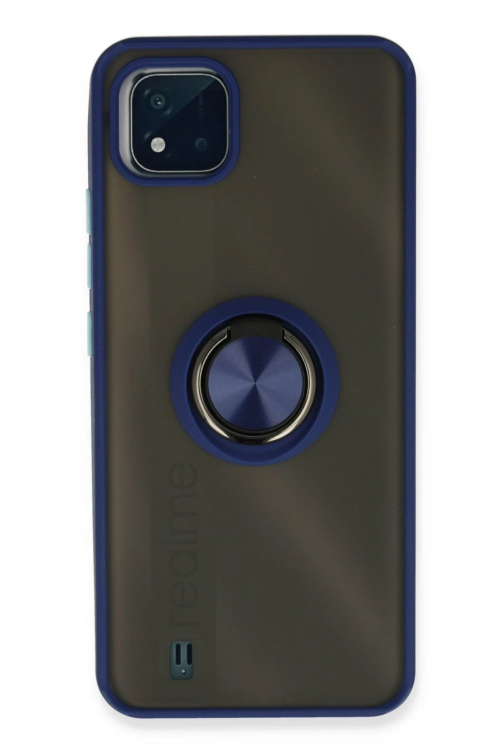 Mey İthalat® Realme C11 2021 Kılıf Montreal Yüzüklü Silikon Kapak - Lacivert