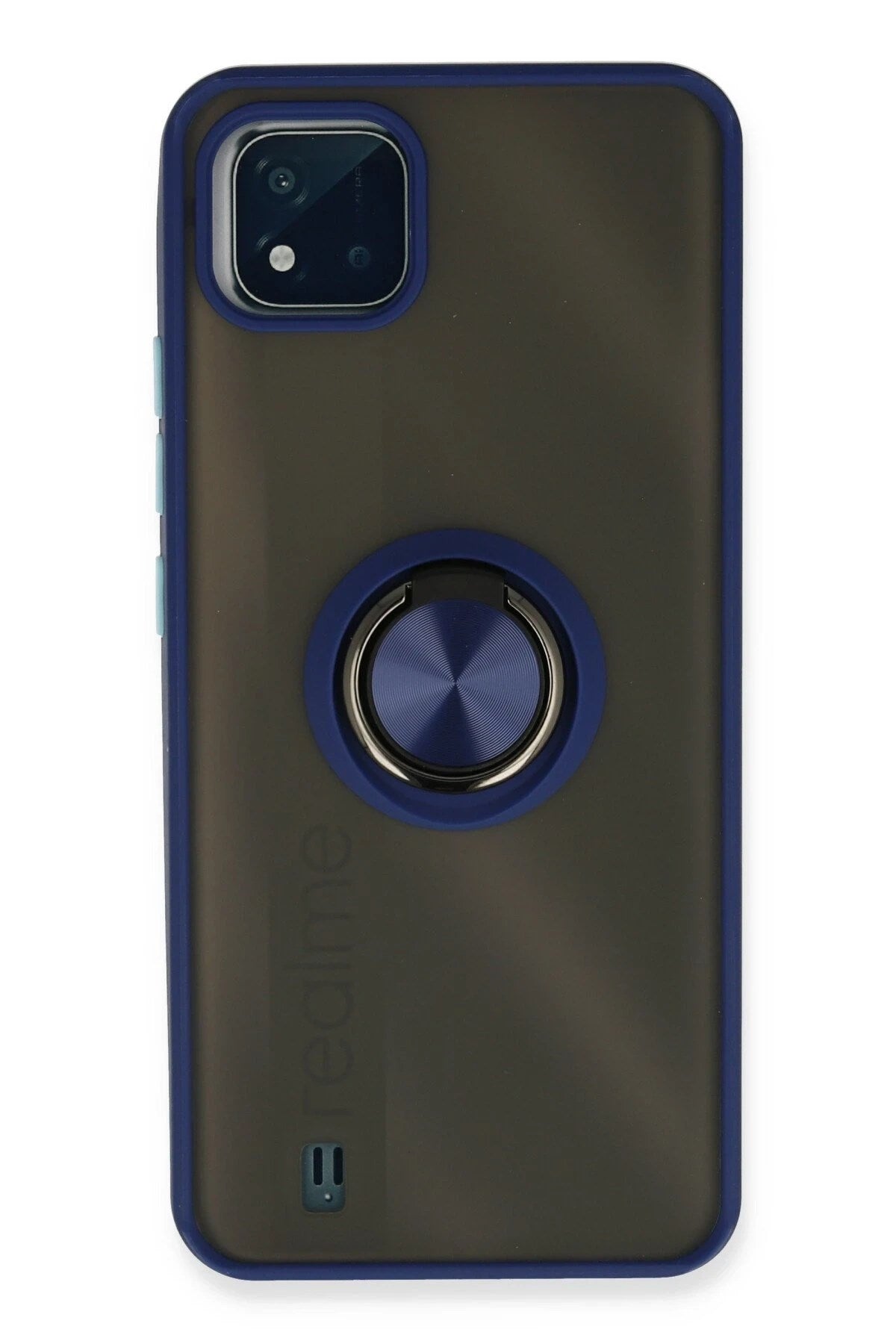 Mey İthalat® Realme C11 2021 Kılıf Montreal Yüzüklü Silikon Kapak - Lacivert