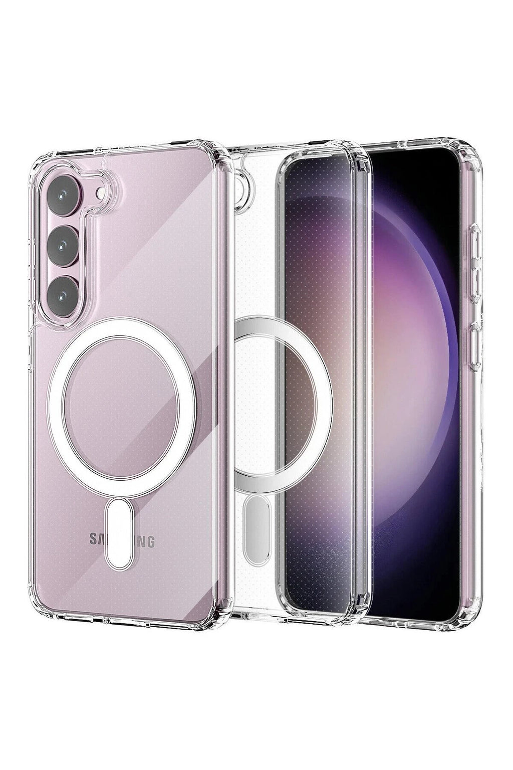 Mey İthalat® Samsung Galaxy S23 Plus Kılıf Magneticsafe Şeffaf Silikon - Şeffaf