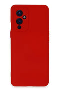 Mey İthalat® One Plus 9 Kılıf Nano içi Kadife Silikon - Kırmızı