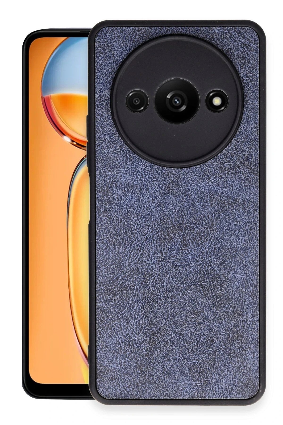 Mey İthalat® Redmi A3 4G Kılıf Aras Deri Kapak - Lacivert