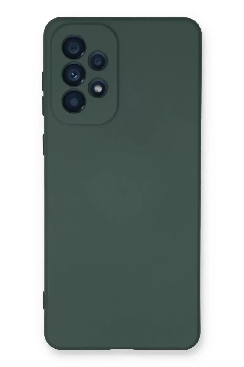 Mey İthalat® Samsung Galaxy A73 5G Kılıf Nano içi Kadife Silikon - Koyu Yeşil