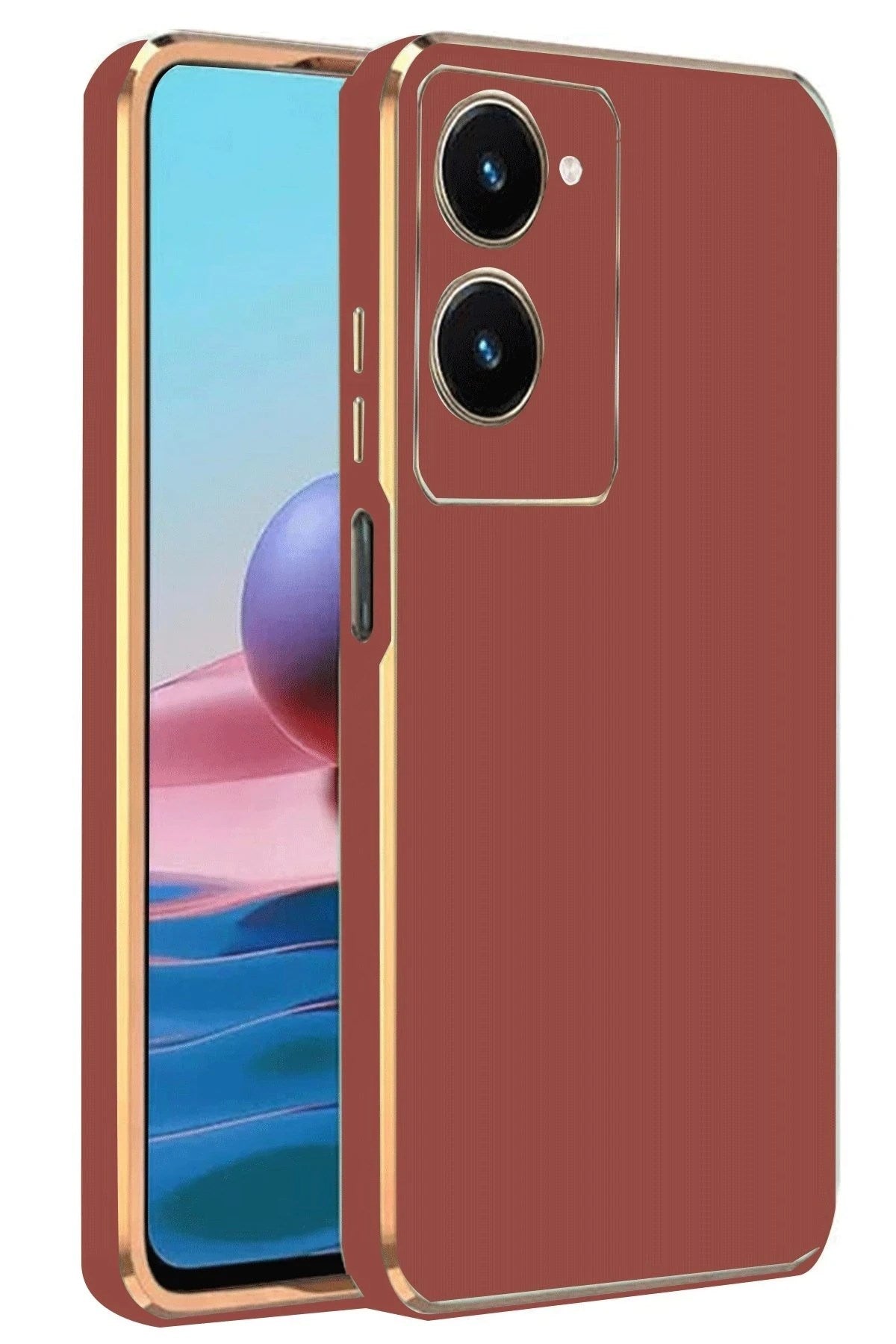 Mey İthalat® Vivo Y18 Kılıf Volet Silikon - Kırmızı