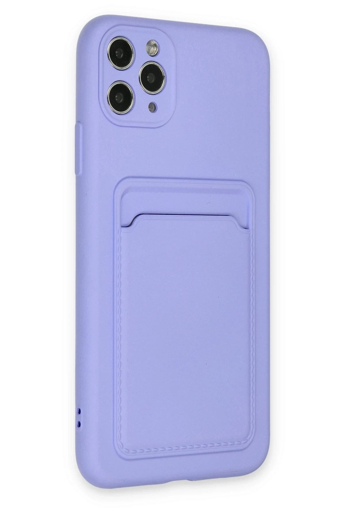 Mey İthalat® iPhone 11 Pro Max Kılıf Kelvin Kartvizitli Silikon - Lila