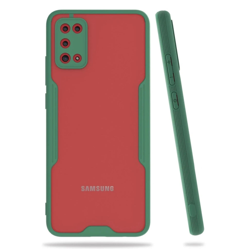 Mey İthalat® Samsung Galaxy A02S Kılıf Platin Silikon - Yeşil
