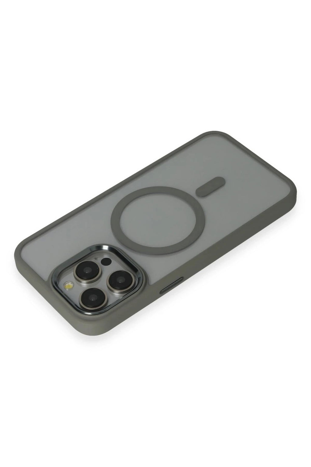 Mey İthalat® iPhone 15 Pro Max Kılıf Room Magneticsafe Silikon - Gri