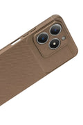 Mey İthalat® Realme C61 Kılıf Auto Focus Karbon Kapak - Kahverengi