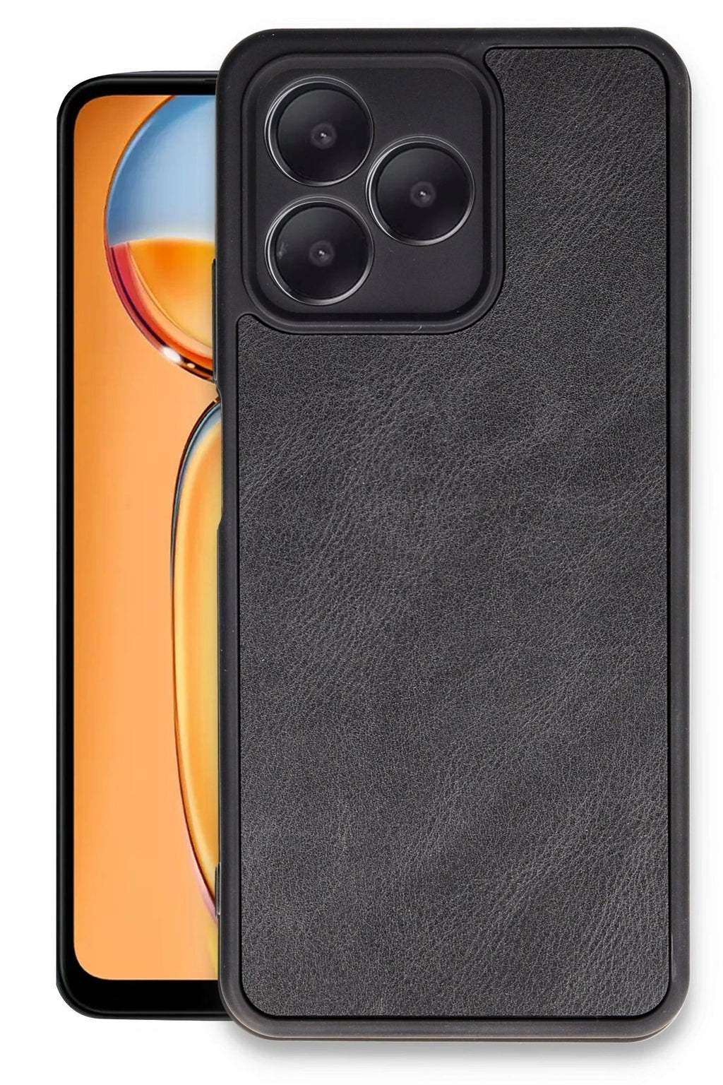 Mey İthalat® Realme Note 50 4G Kılıf Aras Deri Kapak - Siyah