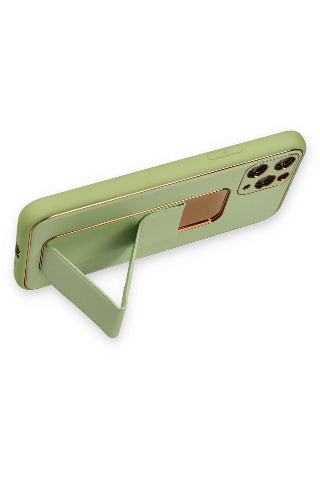 Mey İthalat® iPhone 11 Pro Kılıf Coco Deri Standlı Kapak - Su Yeşili