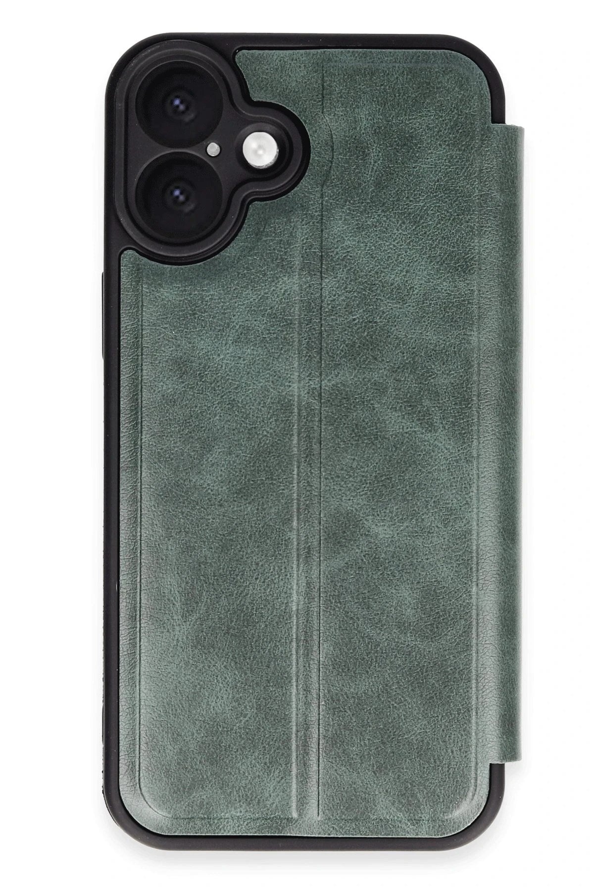 Mey İthalat® iPhone 16 Plus Kılıf Flip Cover - Koyu Yeşil