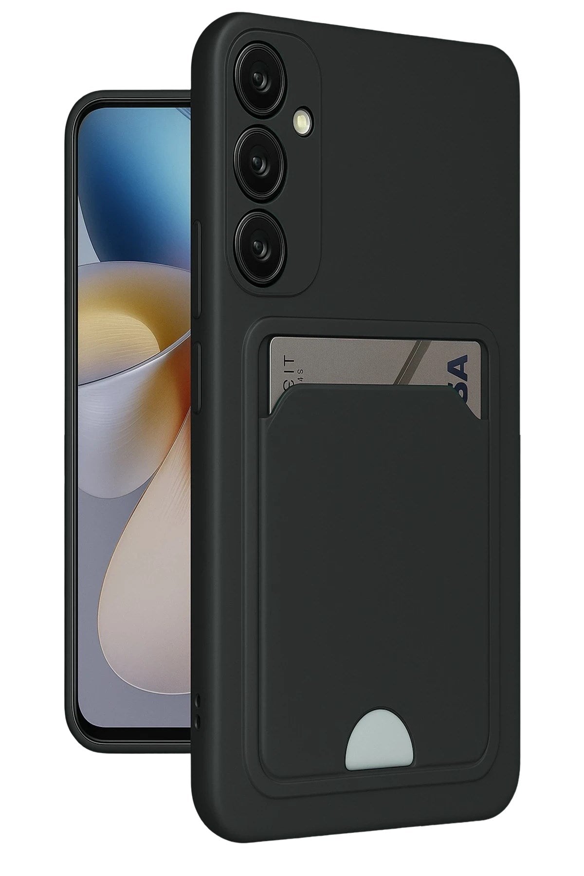 Mey İthalat® Samsung Galaxy A26 Kılıf Kelvin Kartvizitli Silikon - Siyah