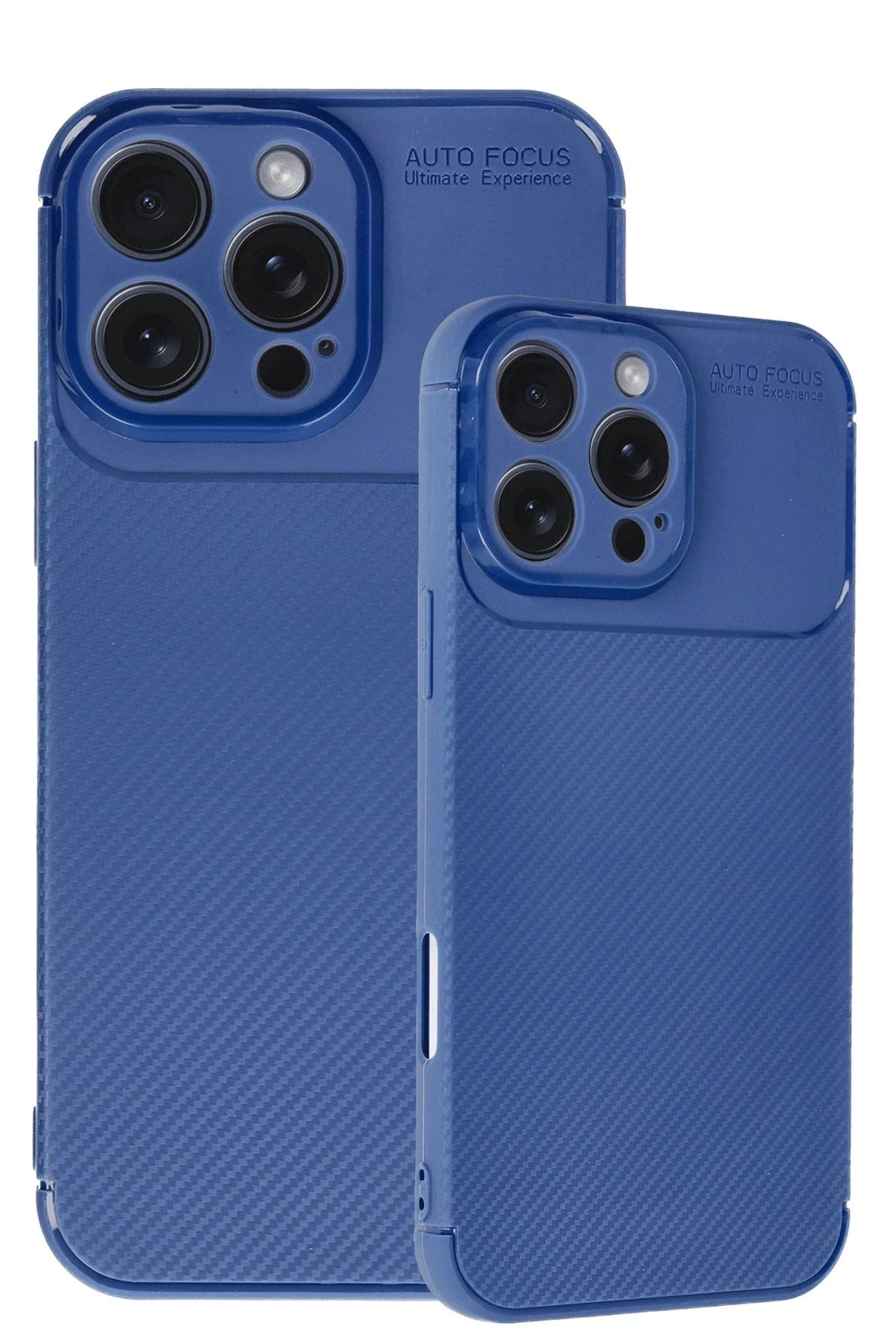 Mey İthalat® iPhone 16 Pro Max Kılıf Auto Focus Karbon Kapak - Lacivert