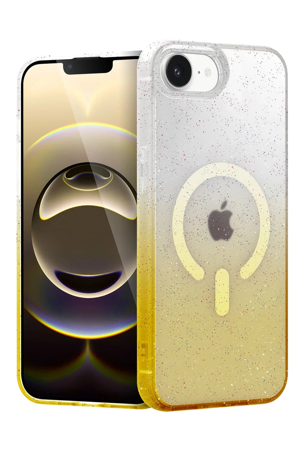 Mey İthalat® iPhone 16E Pummel Shiny Magsafe Kapak - Gold