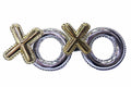 Mey İthalat® Gümüş Renk Xoxo Yazılı Parti Gözlüğü 17x7 cm