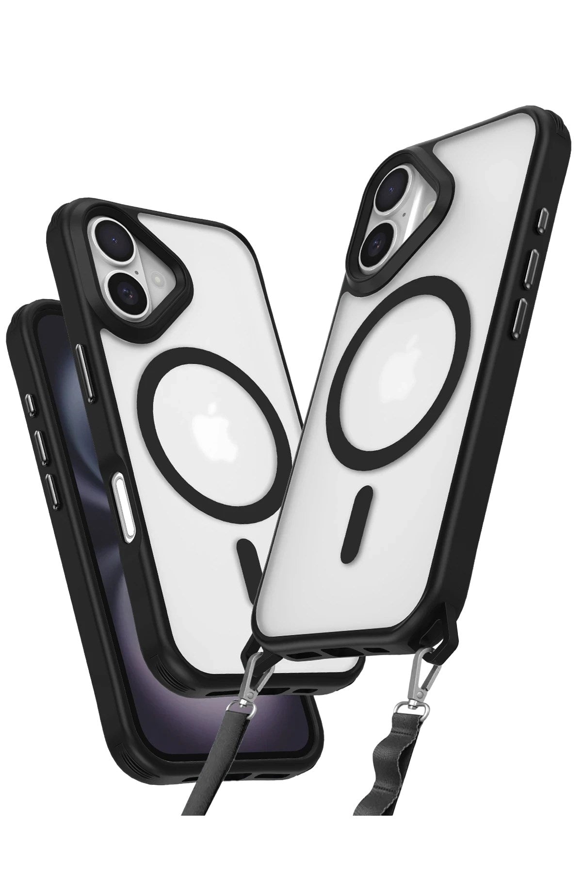 Mey İthalat® iPhone 16 Plus Kılıf Enka Magsafe Silikon Kılıf - Siyah