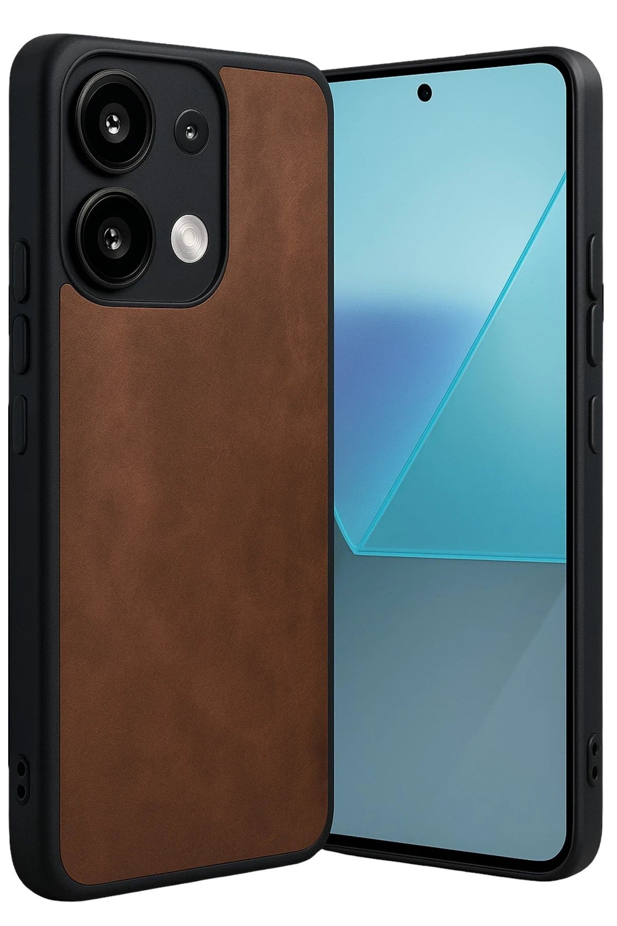 Mey İthalat® Redmi Note 13 Pro 5G Kılıf Aras Deri Kapak - Taba