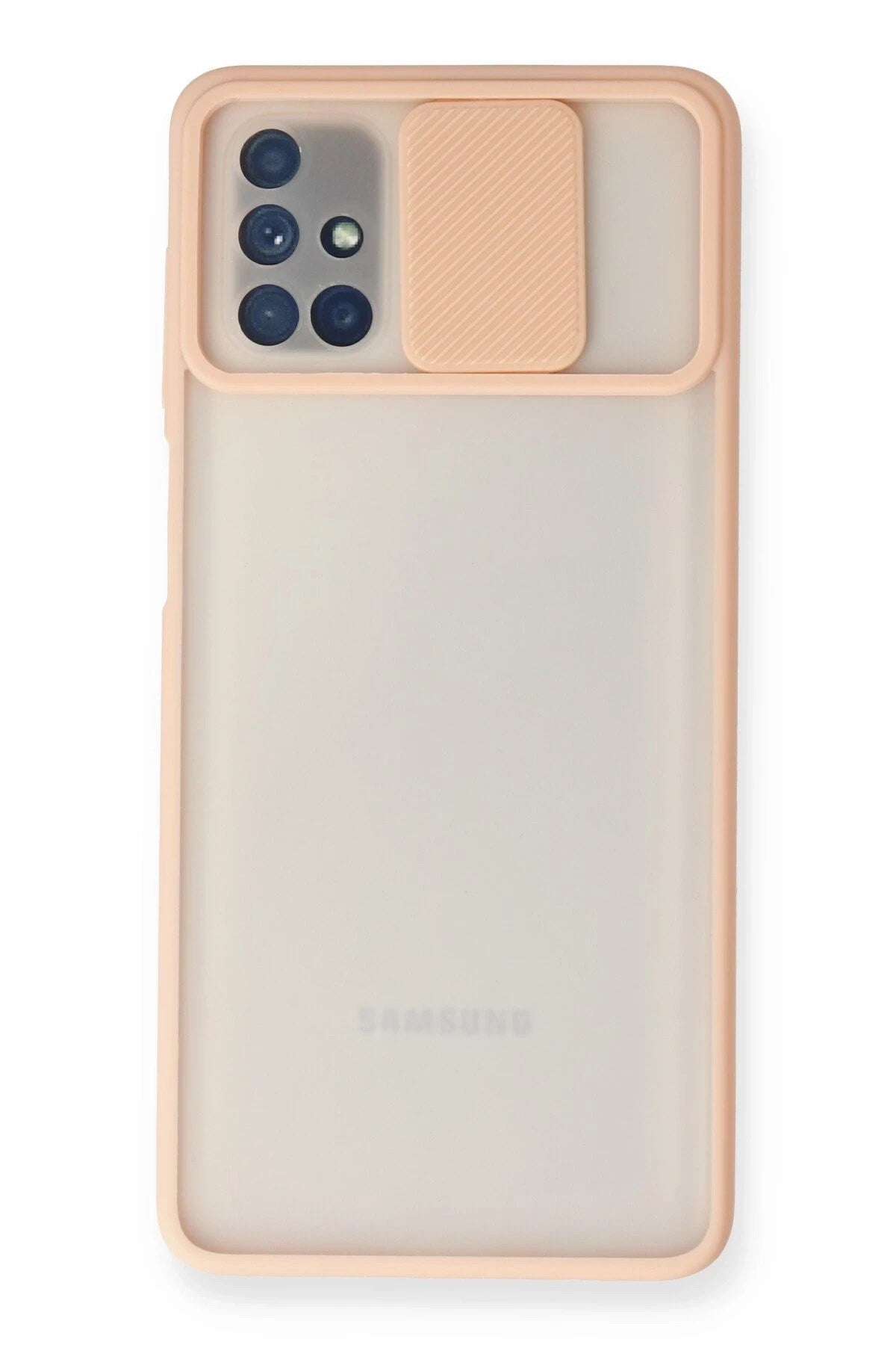 Mey İthalat® Samsung Galaxy M51 Kılıf Palm Buzlu Kamera Sürgülü Silikon - Pembe
